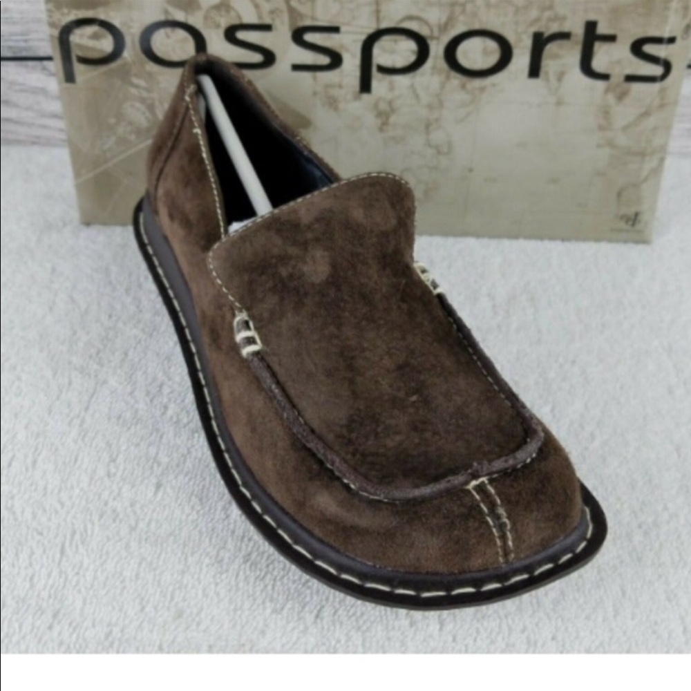 Brown Suede Slip-Ins